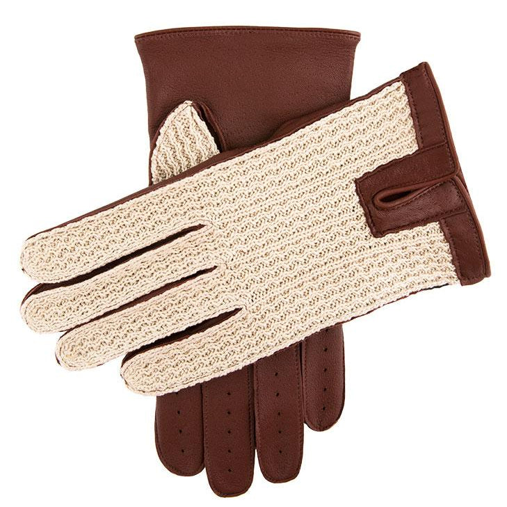 Dents Lancaster Men's Crochet/Leather Driving Gloves
