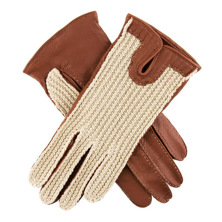 Dents Kelly Women's Crochet/Leather Driving Gloves