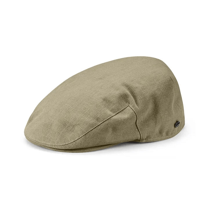 Avenel Finch Linen Flat Cap - City Hatters