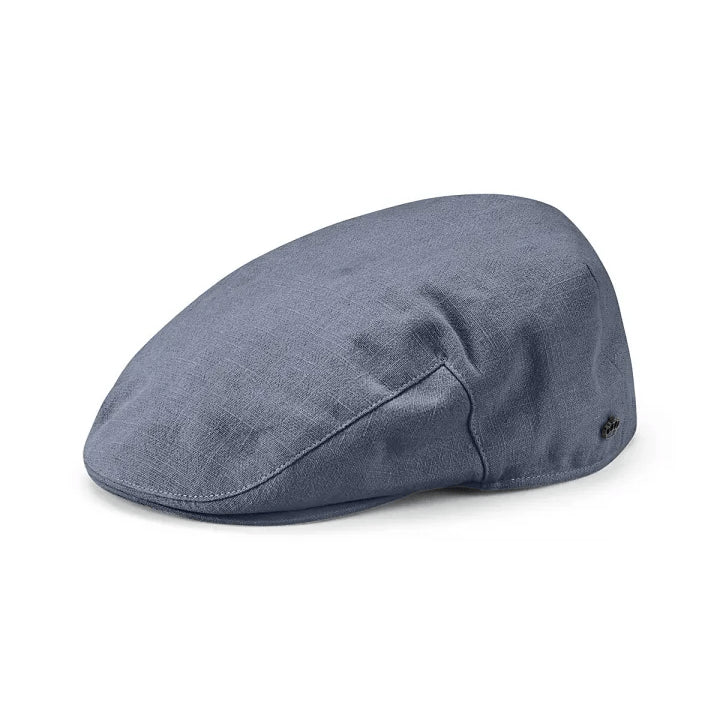 Avenel Finch Linen Flat Cap - City Hatters