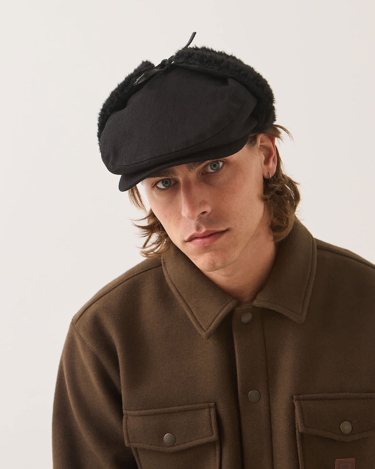 Brixton Barrel Earflap Flat Cap - City Hatters