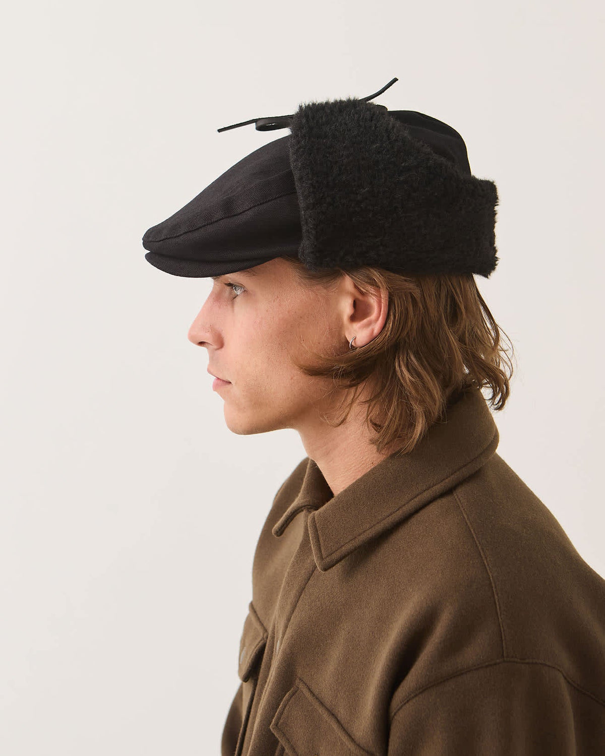 Brixton Barrel Earflap Flat Cap - City Hatters