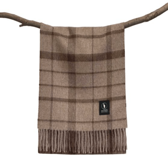Dalcielo Baby Alpaca Scarf - Checked - City Hatters