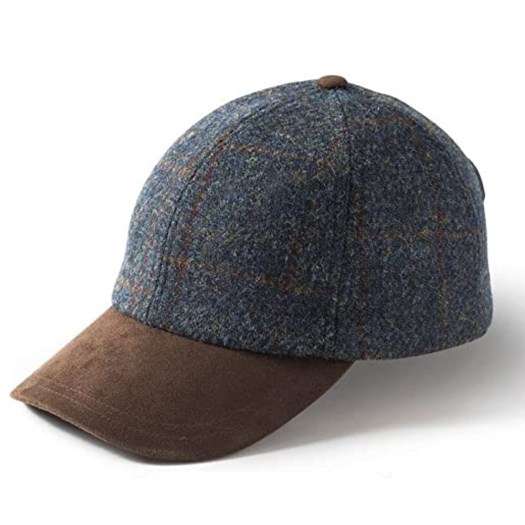 Barbour tweed top baseball cap