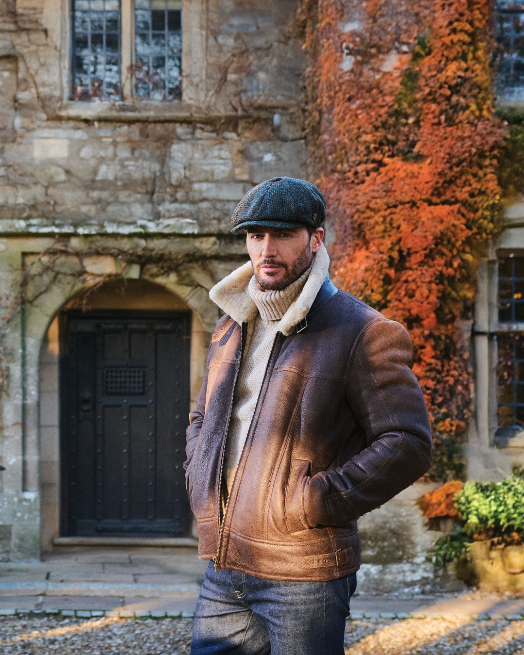 Failsworth Carloway Harris Tweed Baker Boy Cap