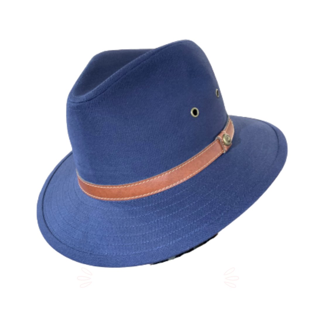 Avenel Blocked Canvas Safari Hat - City Hatters