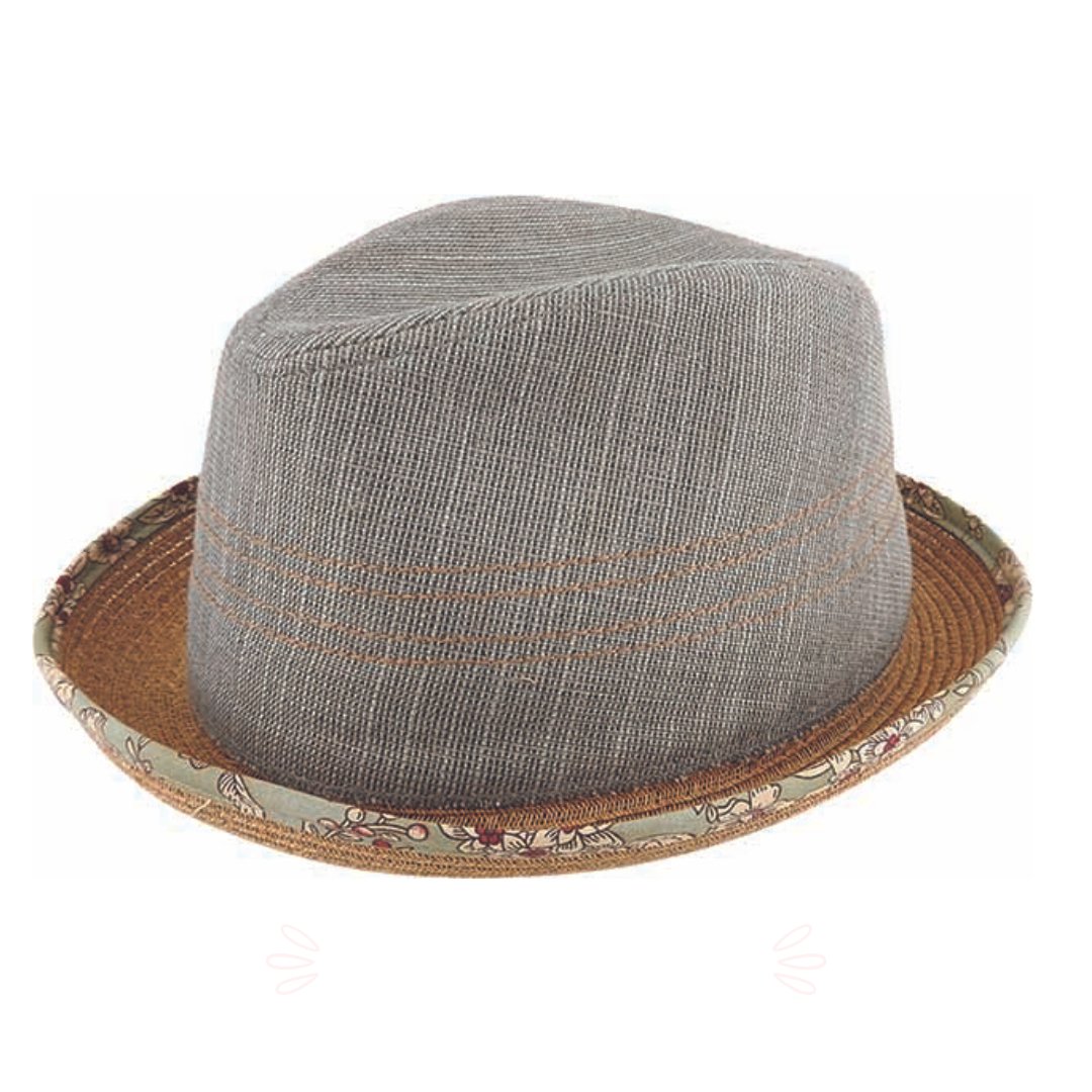 Avenel Edged - Brim Cotton & Braid Trilby - City Hatters