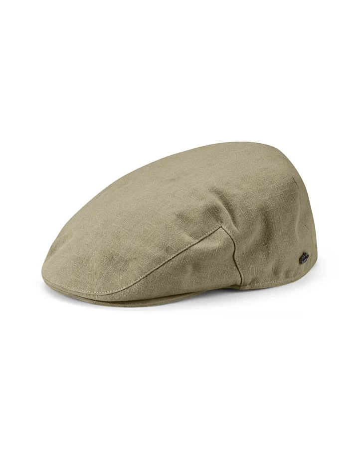 Avenel Finch Linen Flat Cap - City Hatters