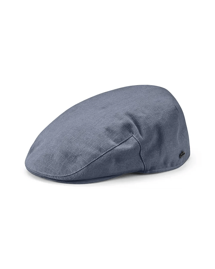 Avenel Finch Linen Flat Cap - City Hatters