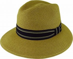 Avenel Foldable Paper Braid Fedora - Stripe Band - City Hatters