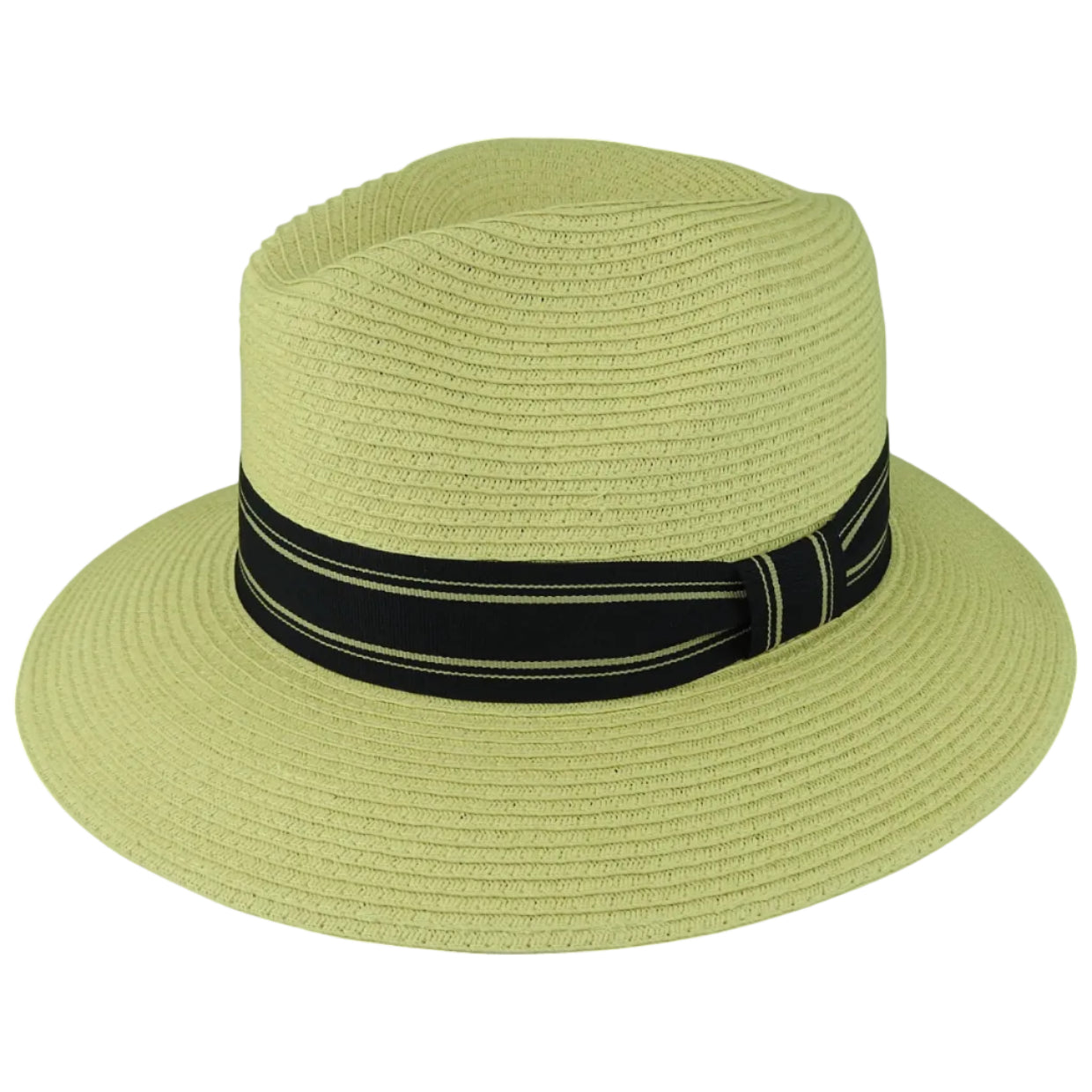 Avenel Foldable Paper Braid Fedora - Stripe Band - City Hatters