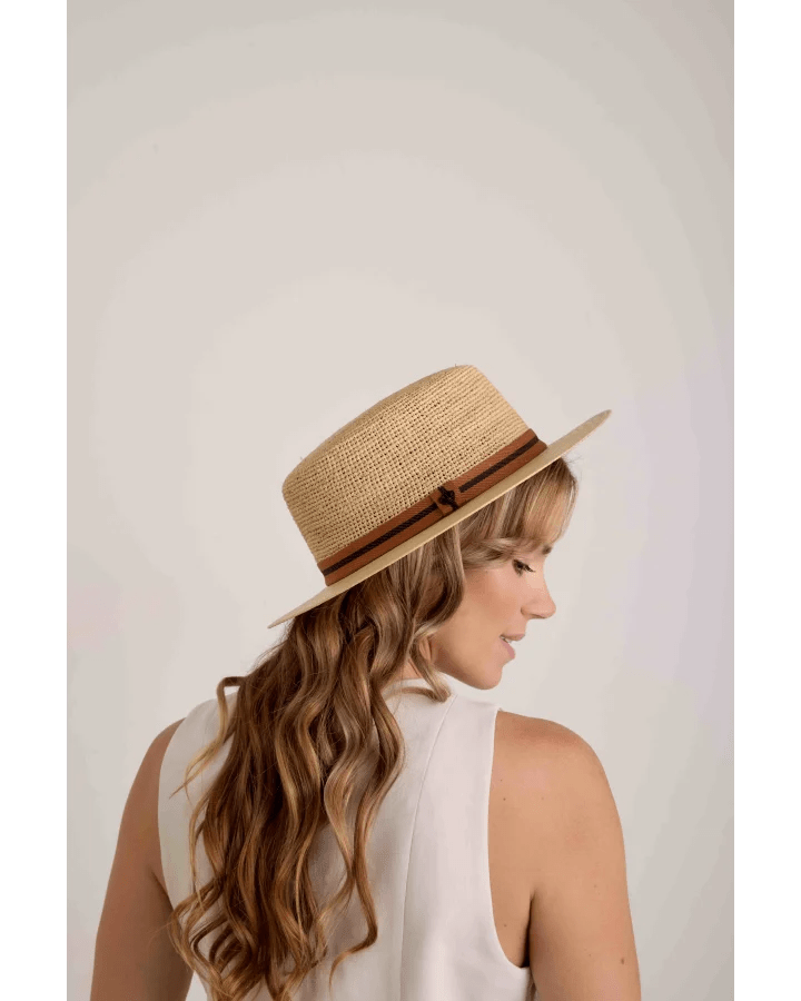 Avenel Koa Ladies Raffia Boater - City Hatters