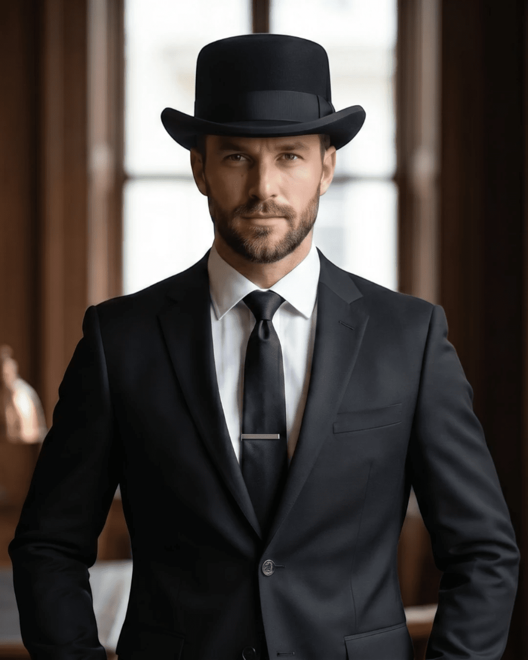 Avenel Short Coachman Top Hat - City Hatters
