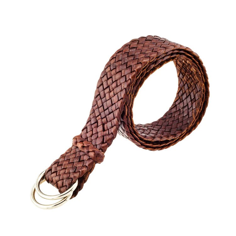 Barmah `Stockman' Braided Kangaroo Leather Belt - City Hatters