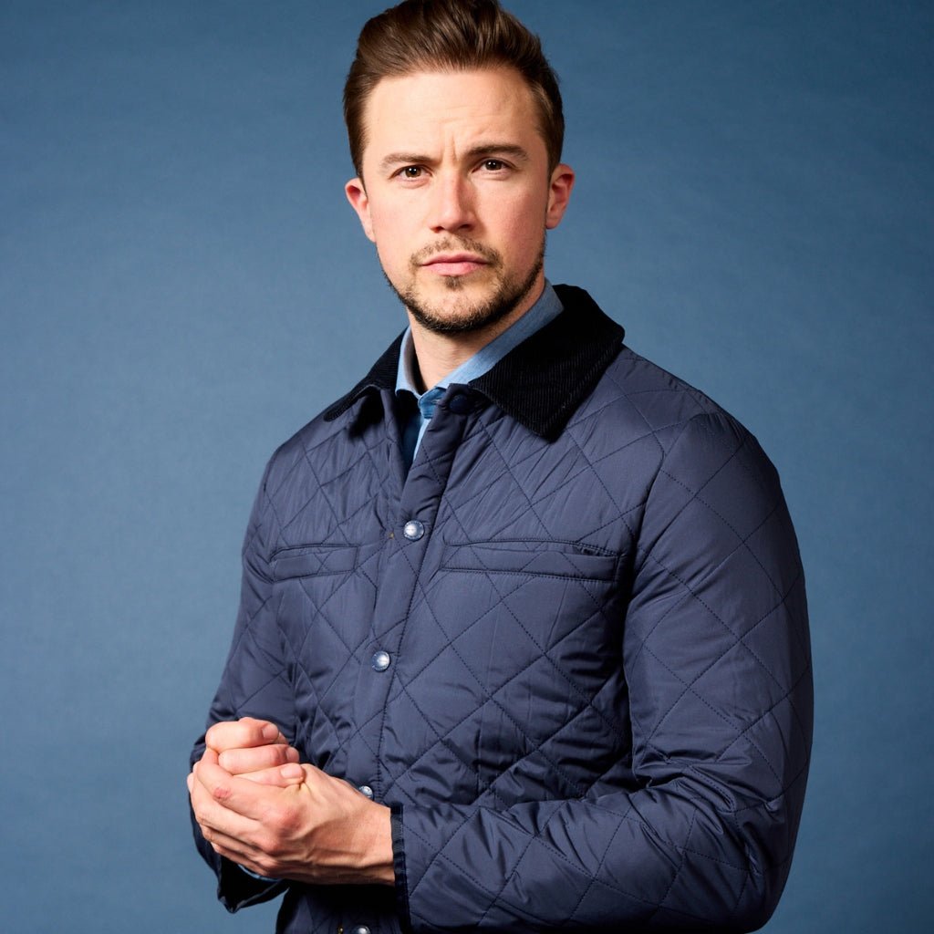 BEAUCAIRE Bond Quilted Jacket NAVY REG - City Hatters