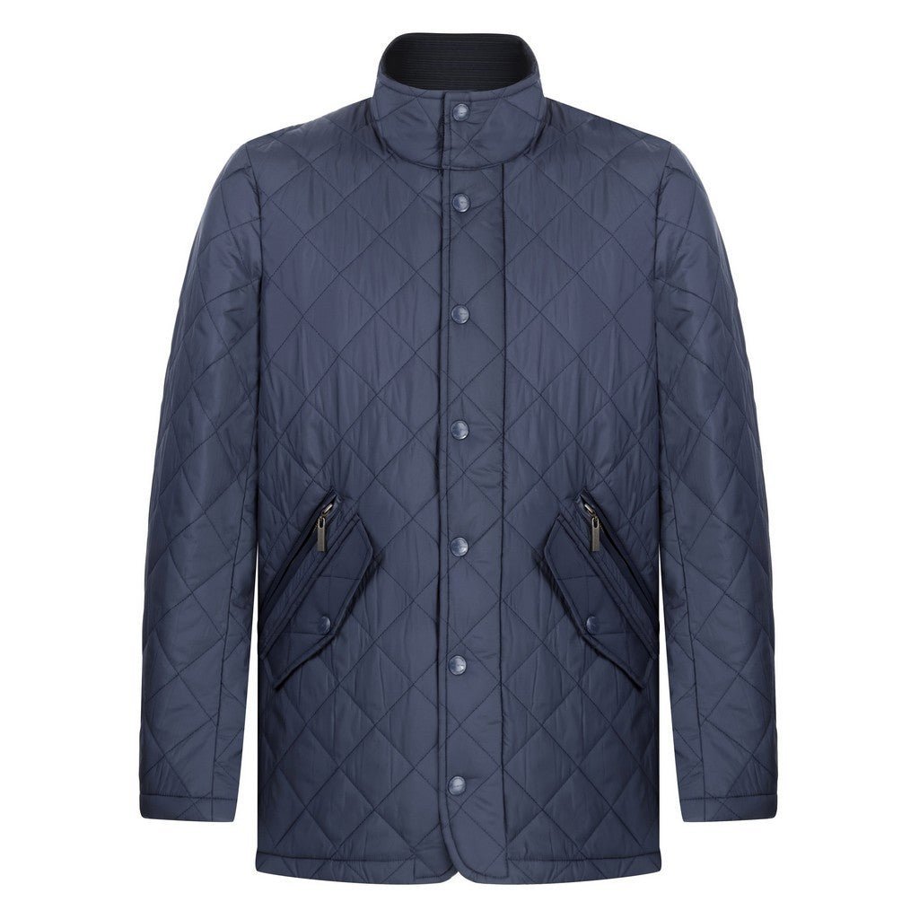 BEAUCAIRE Windsor Quilted Jacket NAVY REG - City Hatters