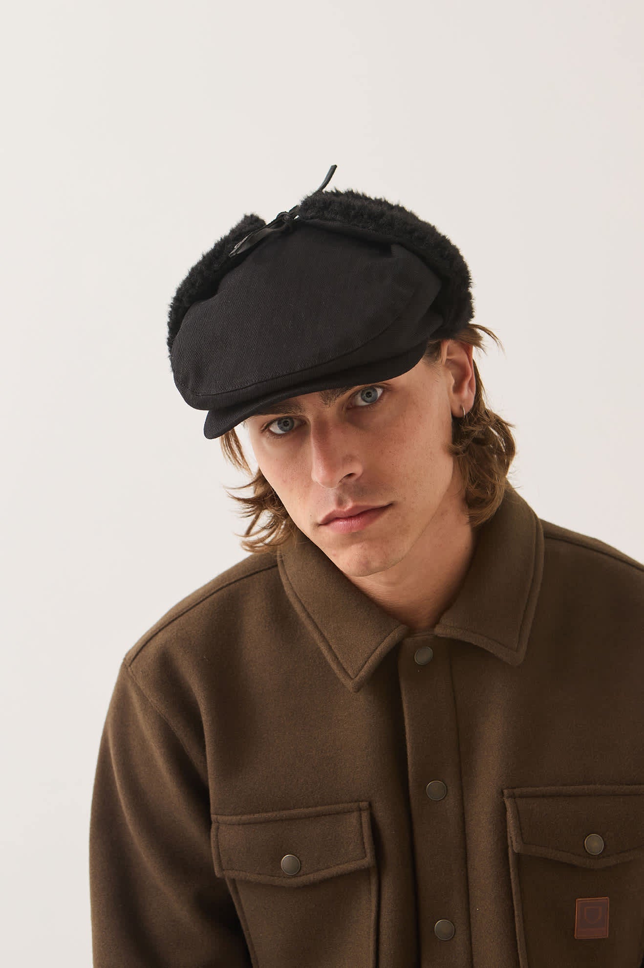 Brixton Barrel Earflap Flat Cap - City Hatters