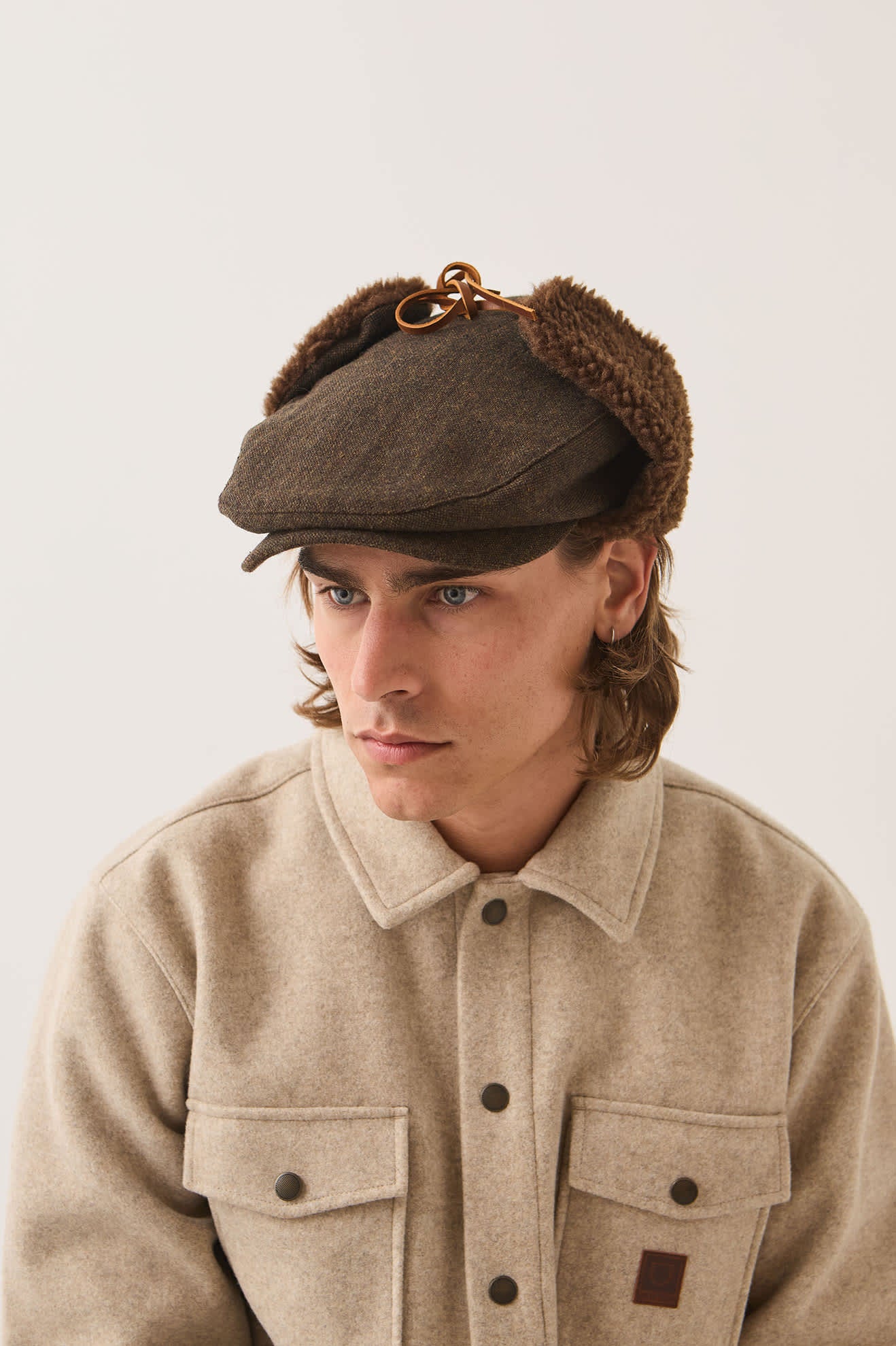 Brixton Barrel Earflap Flat Cap - City Hatters