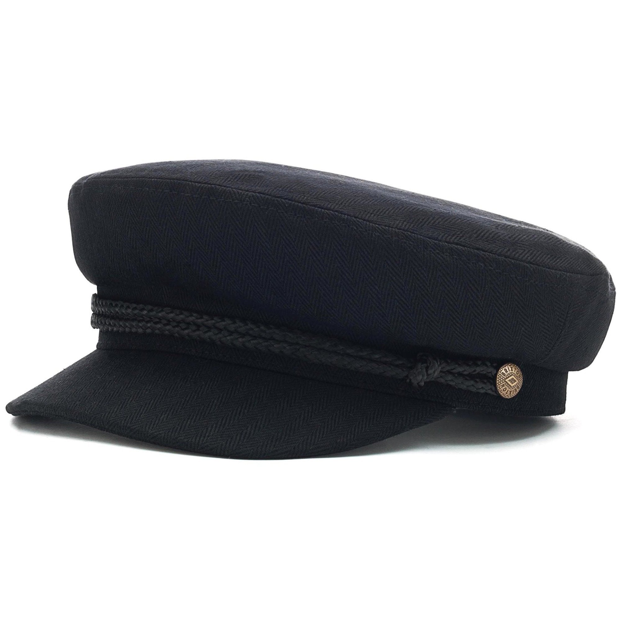 Black peaked store hat