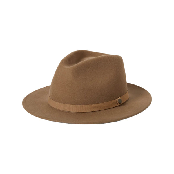 brixton messer tobacco Fedora - The slim leather band with brand embossing ensures stylish nonchalance Brixton Messer Fedora | Sanbah