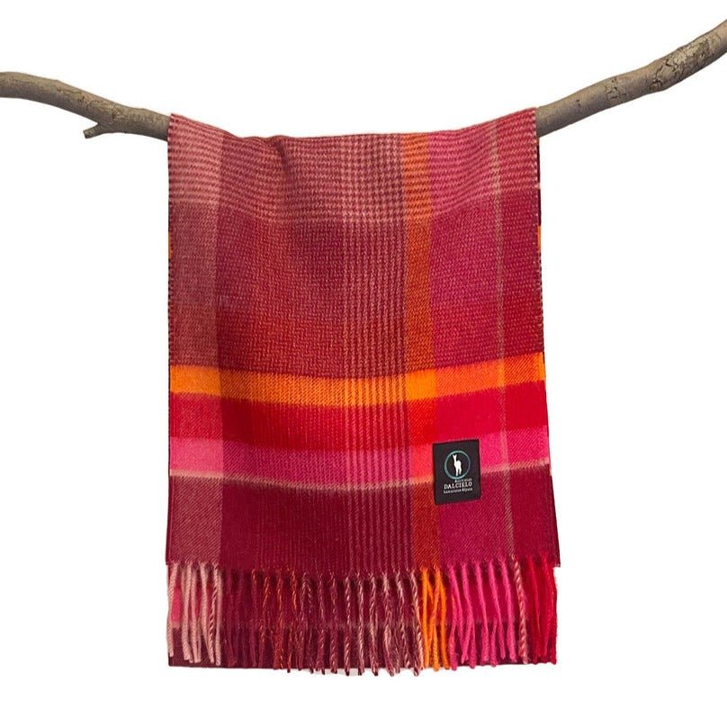 Dalcielo Check/Stripe Alpaca Scarf - City Hatters