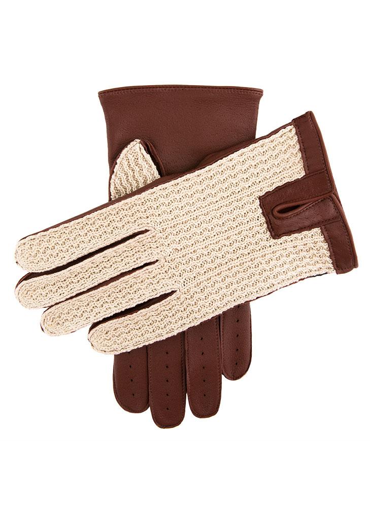 Dents Lancaster Men's Crochet/Leather Driving Gloves - City Hatters