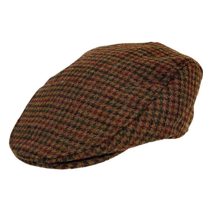 Dents Shearwater Dogstooth Check Flat Cap - City Hatters