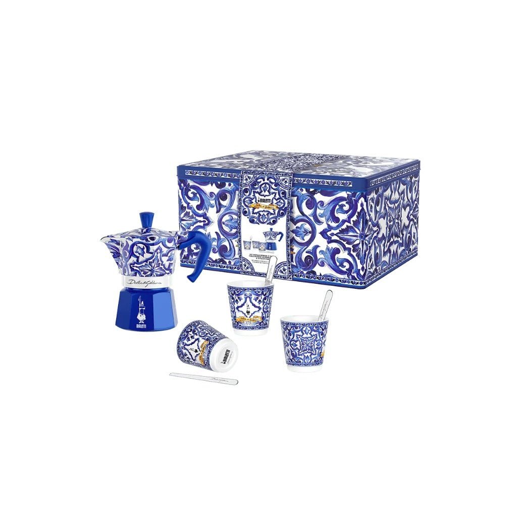 DOLCE & GABBANA Moka Autentico Gift Set BLUE/WHITE - City Hatters