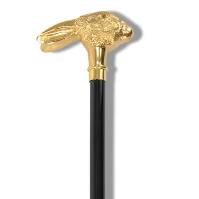 FOX - GILT FINISH RABBIT CANE - City Hatters