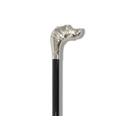 Fox Umbrellas Ltd. Dog Crutch Walking Stick - Nickel Finish - City Hatters