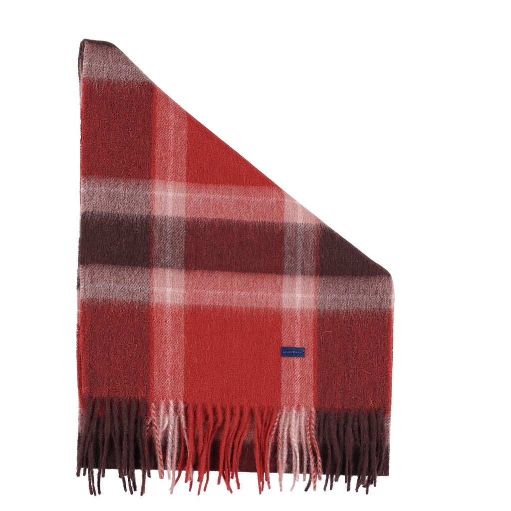 Henry Bucks Merino Wool Check Scarf - City Hatters