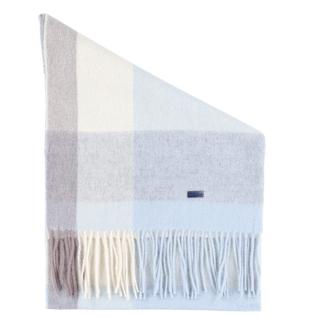 Henry Bucks Merino Wool Check Scarf - City Hatters