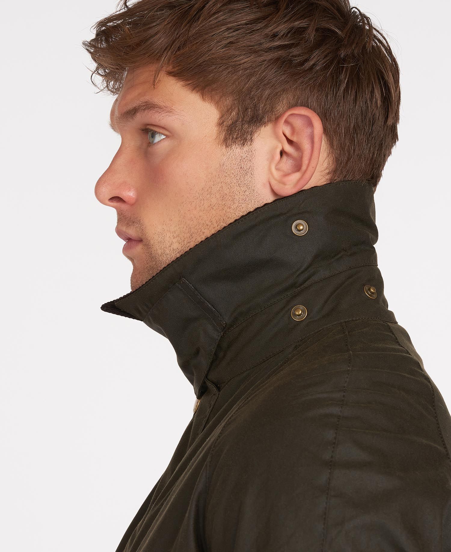 HENRY SARTORIAL X BARBOUR Ashby Wax Jacket OLIVE - City Hatters