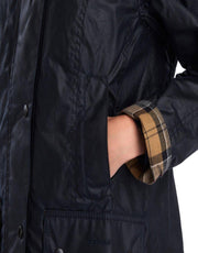 HENRY SARTORIAL x BARBOUR Women Beadnell Wax Jacket NAVY - City Hatters