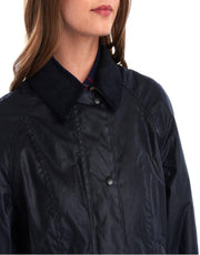 HENRY SARTORIAL x BARBOUR Women Beadnell Wax Jacket NAVY - City Hatters