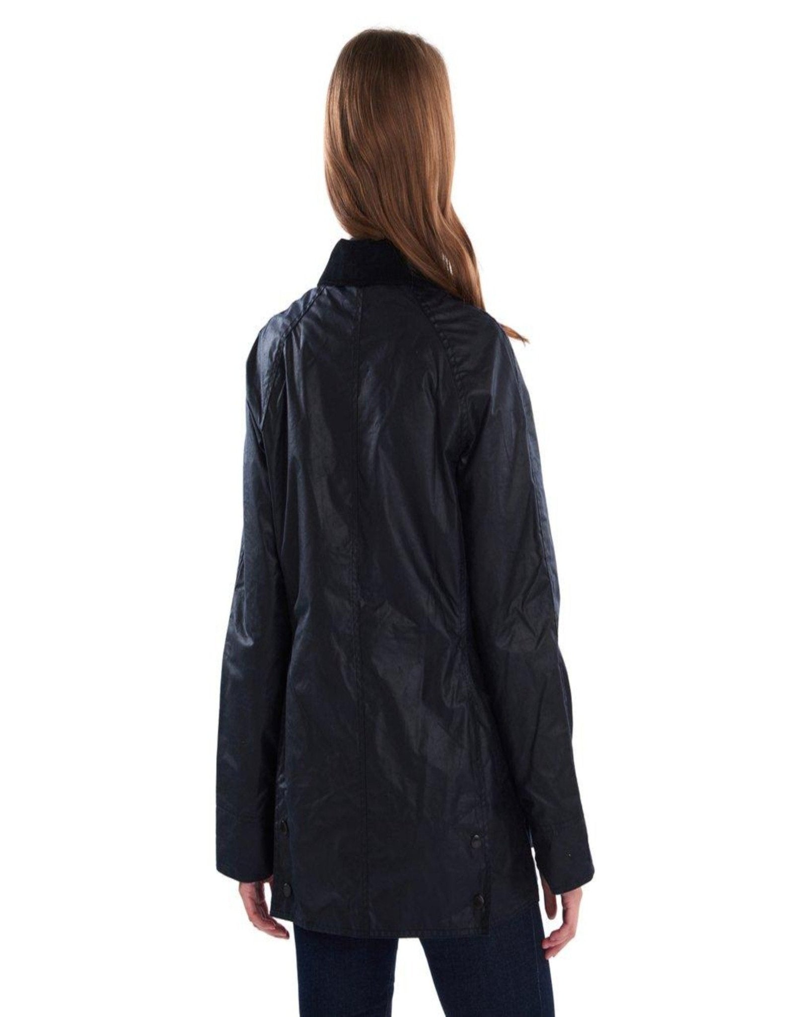 HENRY SARTORIAL x BARBOUR Women Beadnell Wax Jacket NAVY - City Hatters