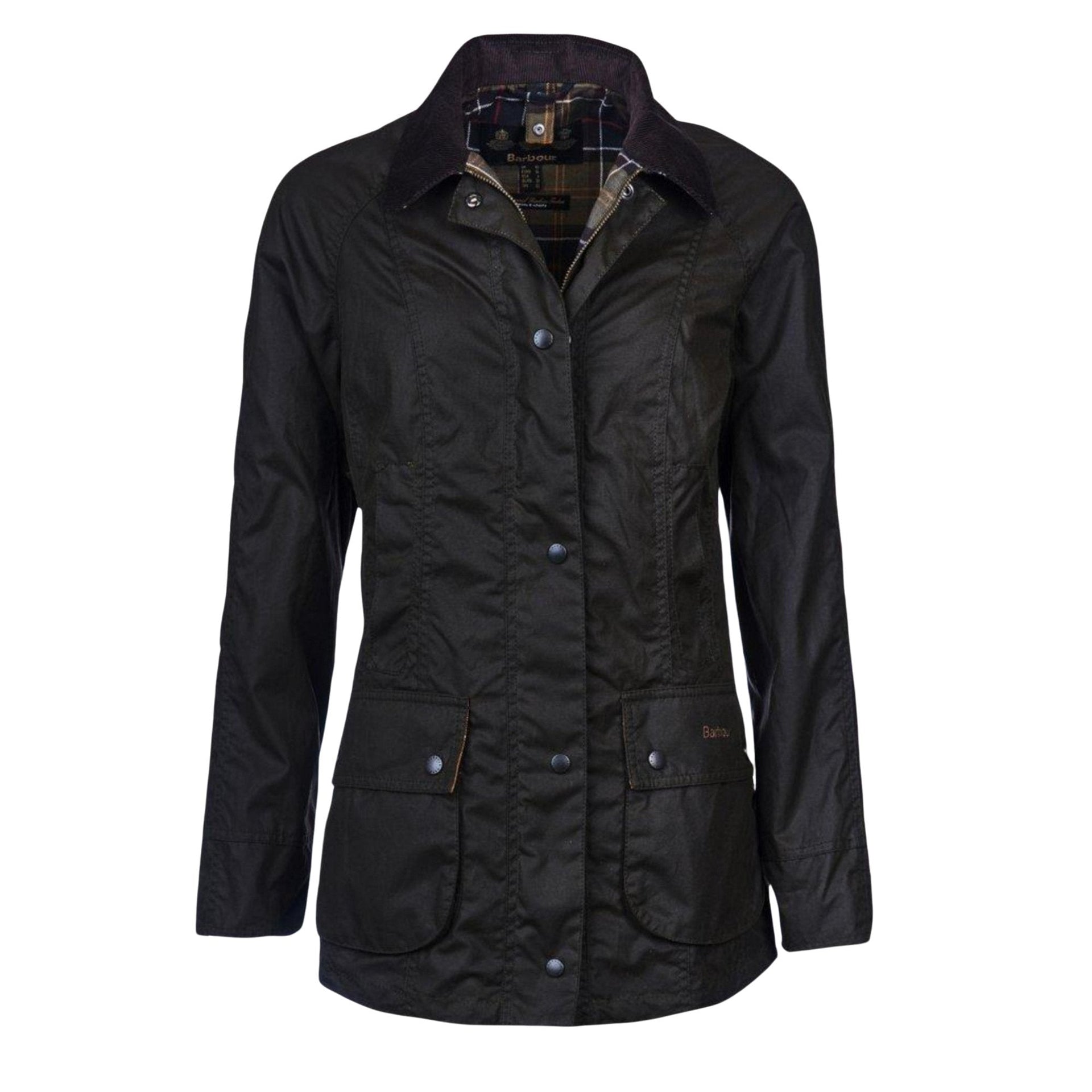 HENRY SARTORIAL x BARBOUR Women Beadnell Wax Jacket OLIVE - City Hatters