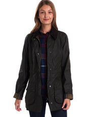 HENRY SARTORIAL x BARBOUR Women Beadnell Wax Jacket OLIVE - City Hatters