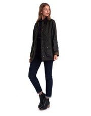 HENRY SARTORIAL x BARBOUR Women Beadnell Wax Jacket OLIVE - City Hatters