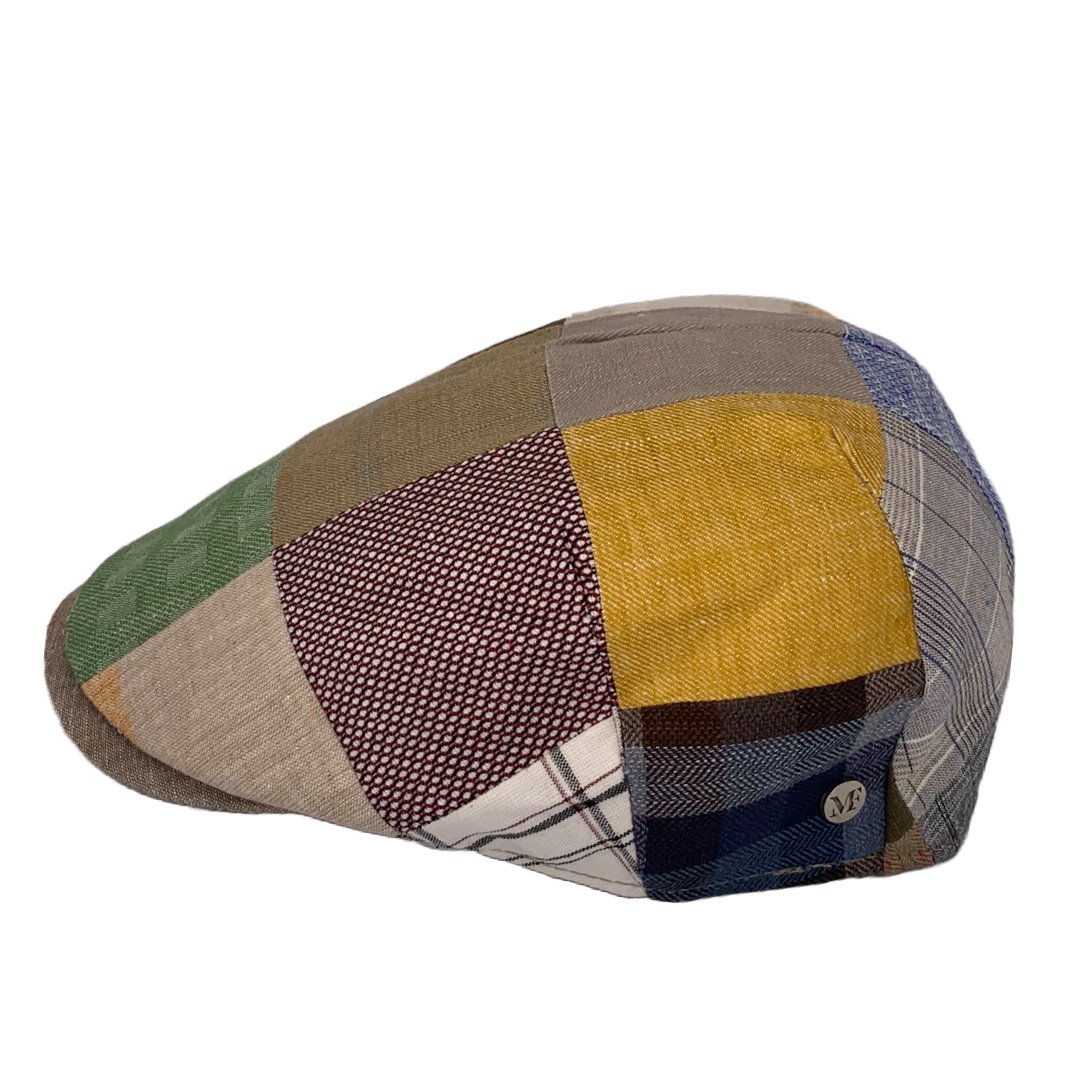 M by Flechet Italian Linen/Cotton Patchwork Cap - City Hatters