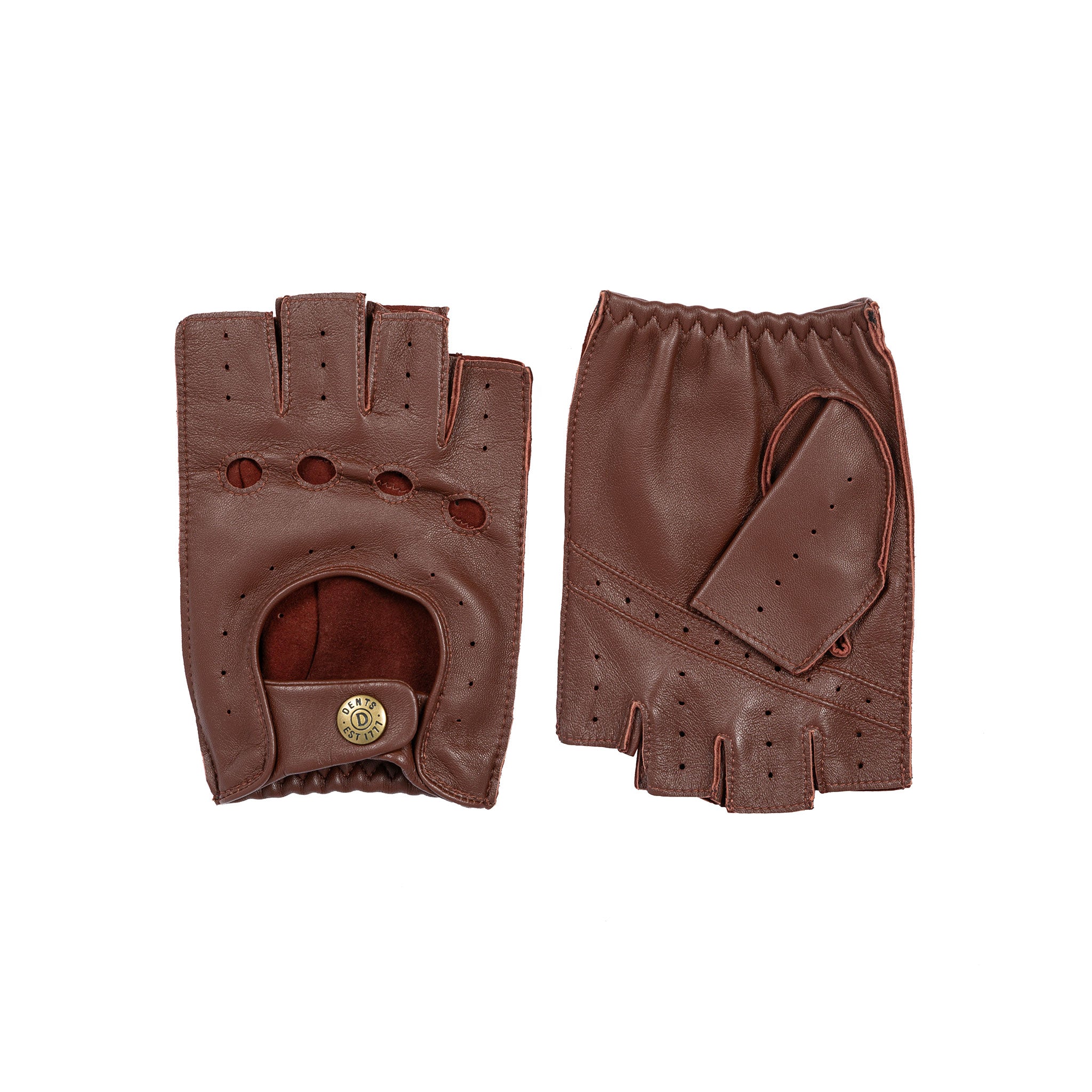 Dents Snetterton Men's Fingerless Leather Driving Gloves