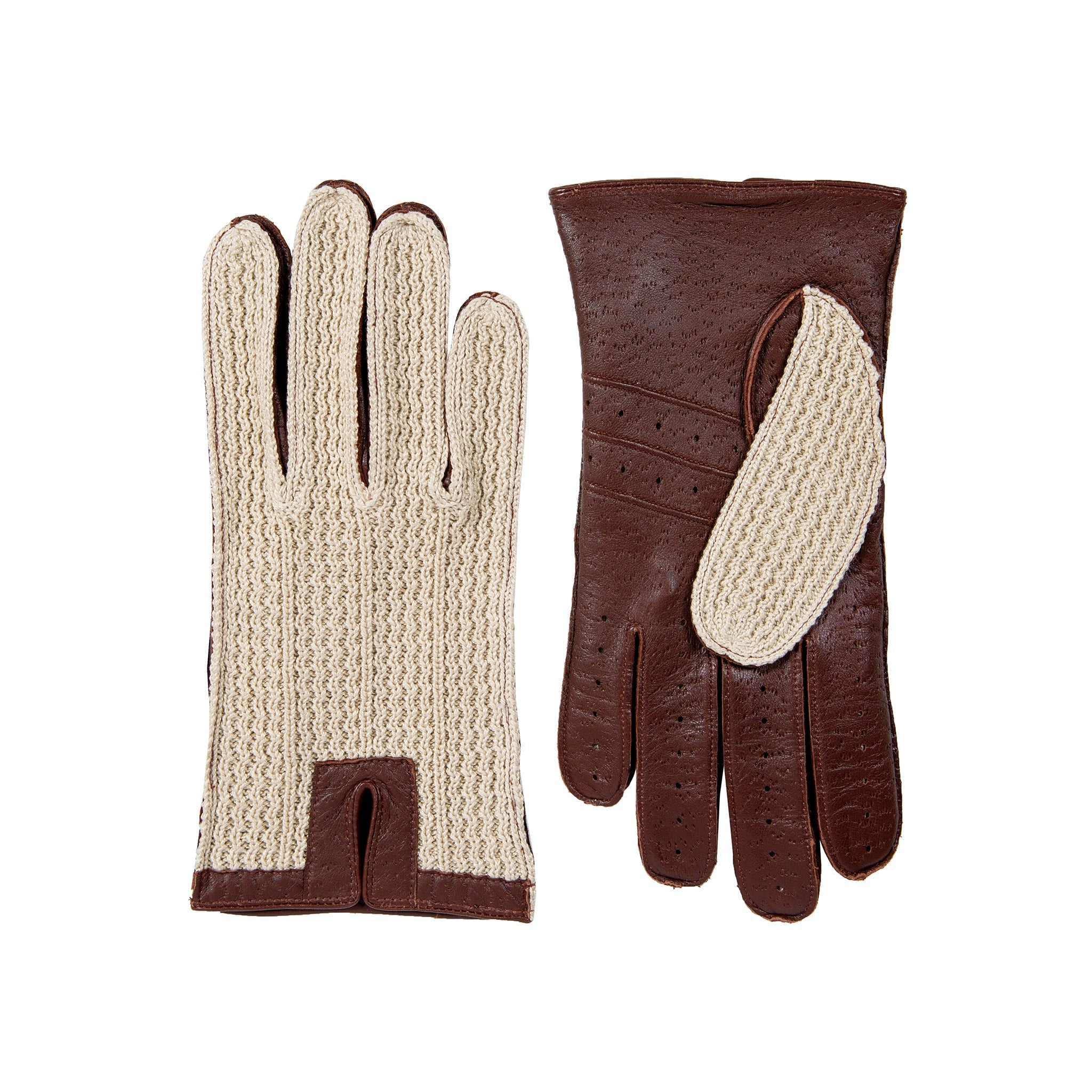 Dents Lancaster Men's Crochet/Leather Driving Gloves