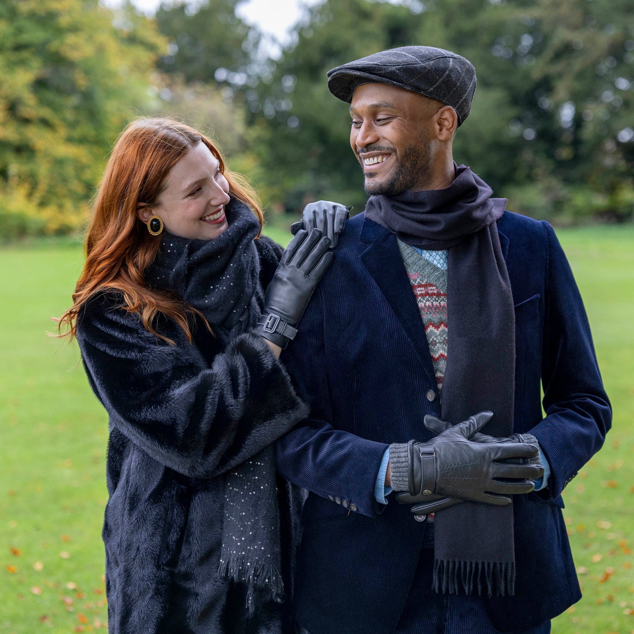 Dents Henley Men's Warm-Lined Touchscreen Leather Gloves