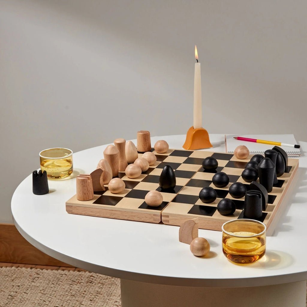 MOMA Chess Set Panissa BEIGE BLACK - City Hatters