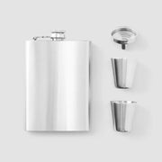 Printworks Essential Hip Flask SILVER - City Hatters