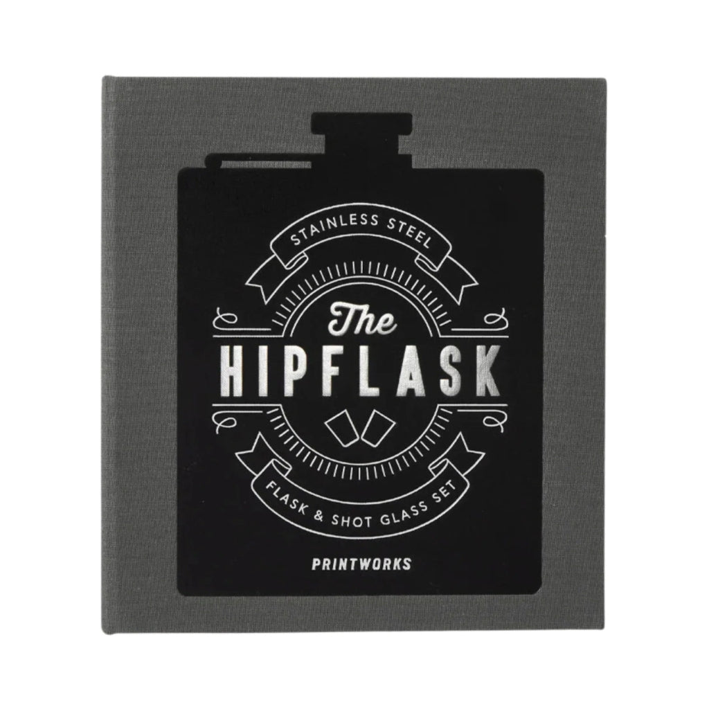 Printworks Essential Hip Flask SILVER - City Hatters