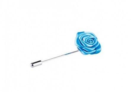 Small Flower Lapel Pin - Aqua - City Hatters