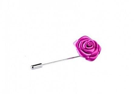 Small Flower Lapel Pin - Pink - City Hatters