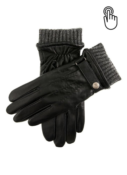 Dents Henley Men's  Warm-Lined Touchscreen Leather Gloves