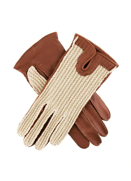 Dents Kelly Women's Crochet/Leather Driving Gloves